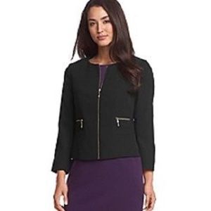 Ivanka Trump® Round Neck Crepe Jacket